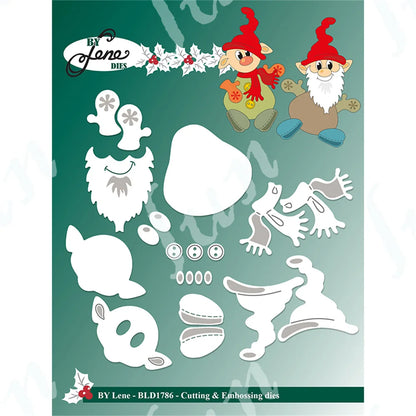 Tall Elf Metal Cutting Dies – Pine Cone Gnome Scrapbooking, Mailbox Craft Supplies for DIY Photo Albums