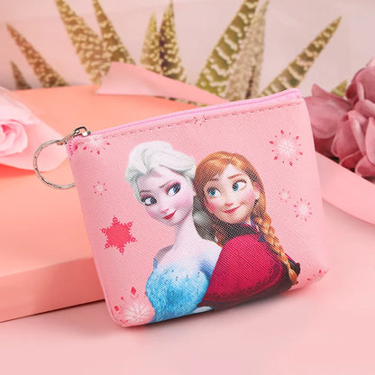 Disney Frozen Elsa & Sofia Coin Purse – Kawaii Princess Cartoon PU Wallet for Kids Gifts