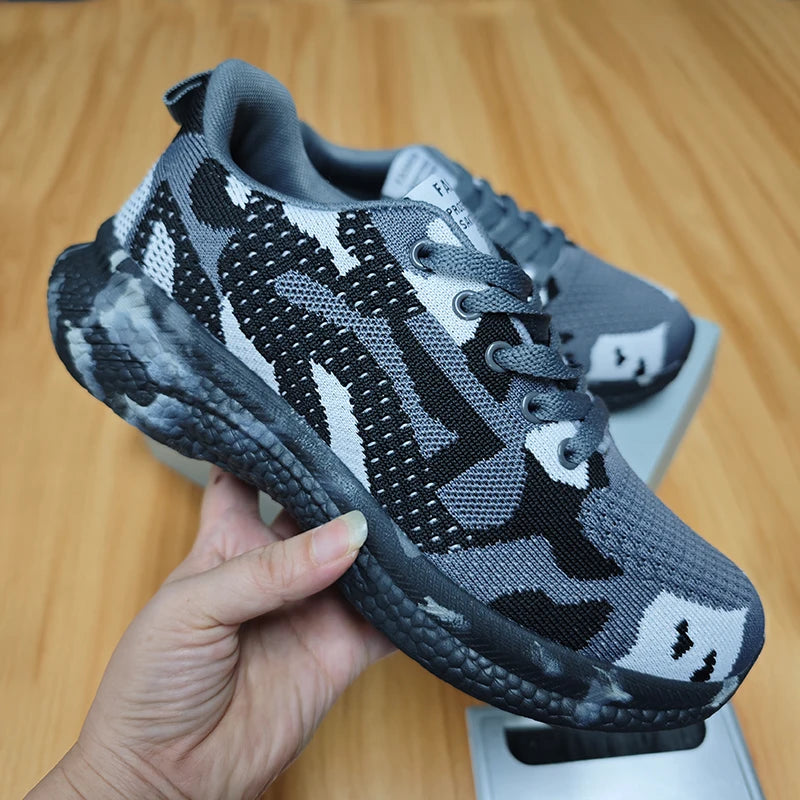 Men’s Camouflage Running Shoes – Breathable Lightweight Sports Sneakers for Jogging, Hiking & Fitness Training