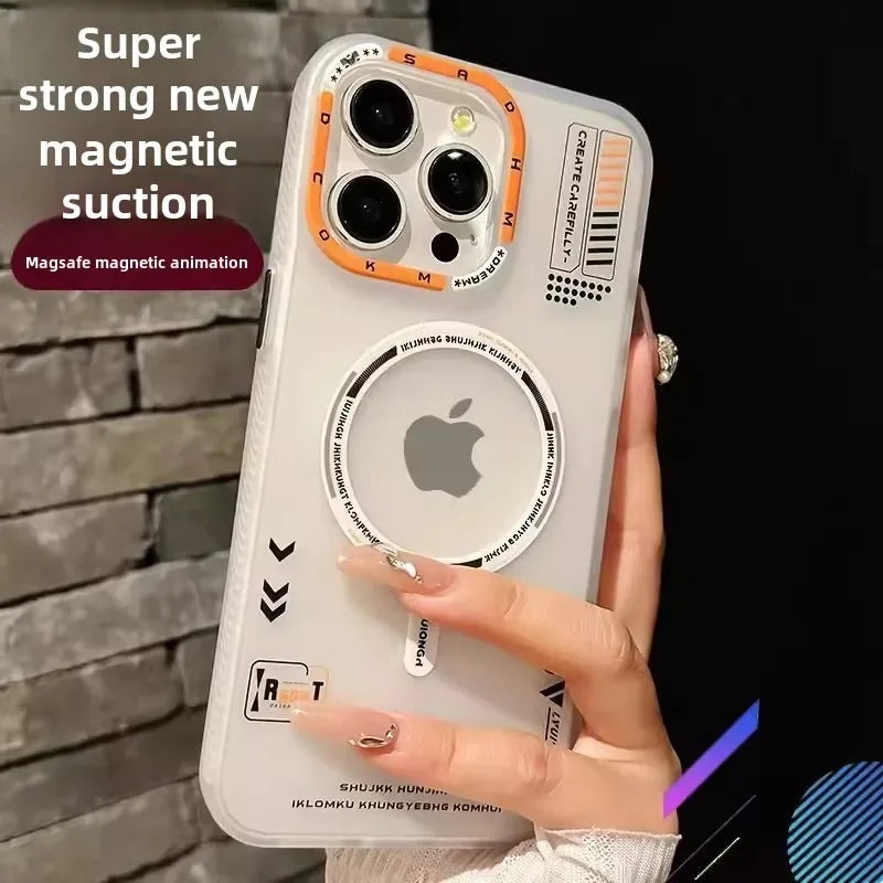 Matte Magnetic iPhone Case - MagSafe Wireless Charging & Frosted Metal Lens Protection