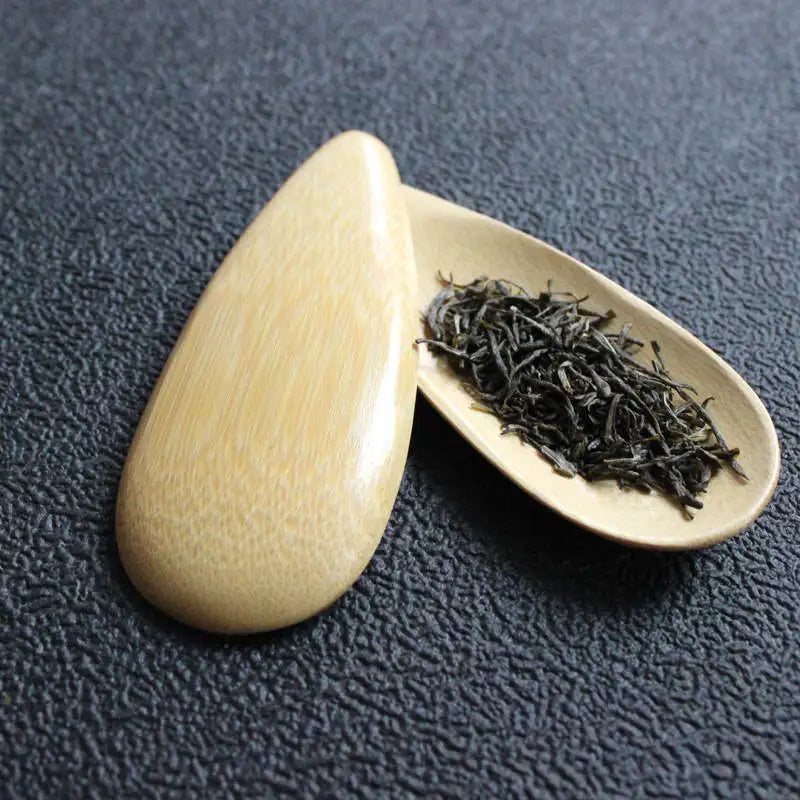1–3PCS Bamboo Tea Scoops – Kung Fu Tea Spoons & Shovel Saucers, Black/Green Tableware for Kitchen, Afternoon Tea, Gift for Friends