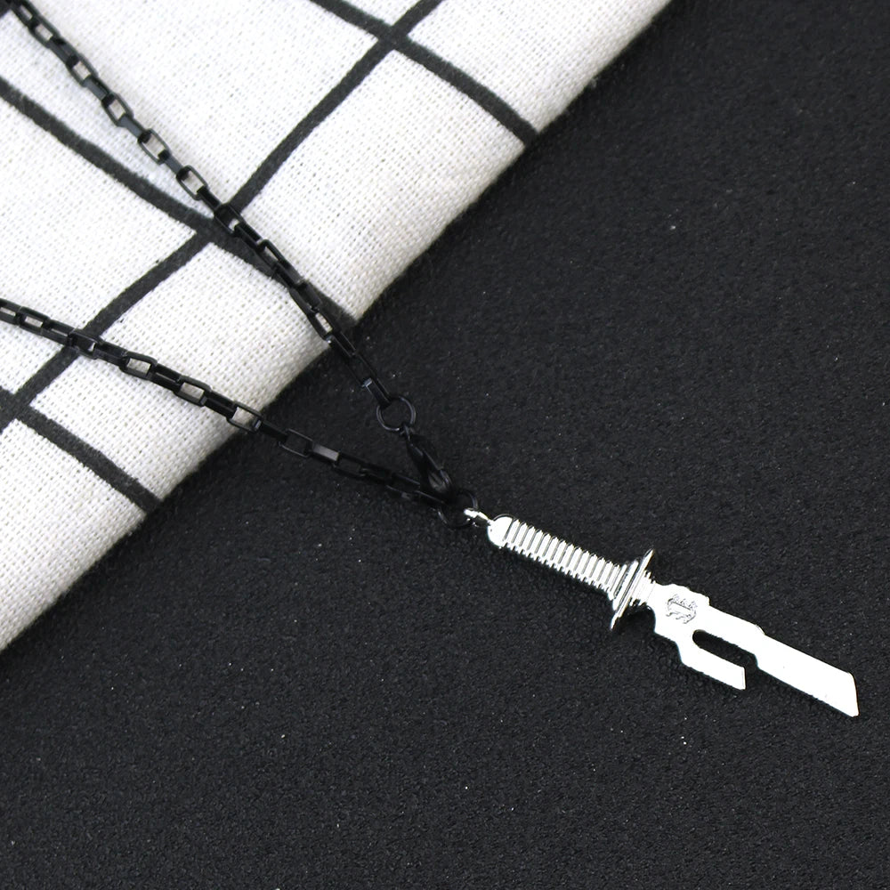 Jujutsu Kaisen Fushiguro Toji Sword Necklace - Spear of Tianri Knife Cosplay Pendant Choker Jewelry for Fans