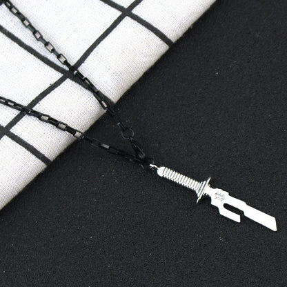 Jujutsu Kaisen Fushiguro Toji Sword Necklace - Spear of Tianri Knife Cosplay Pendant Choker Jewelry for Fans