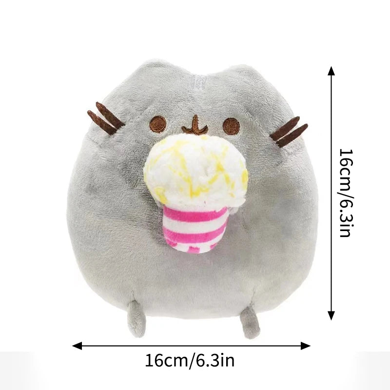 Pusheen Cat Figure and Charm - Cute Desk Accessories, Fluffy Cushion Decor, and Birthday Gifts for Pusheen Fans
