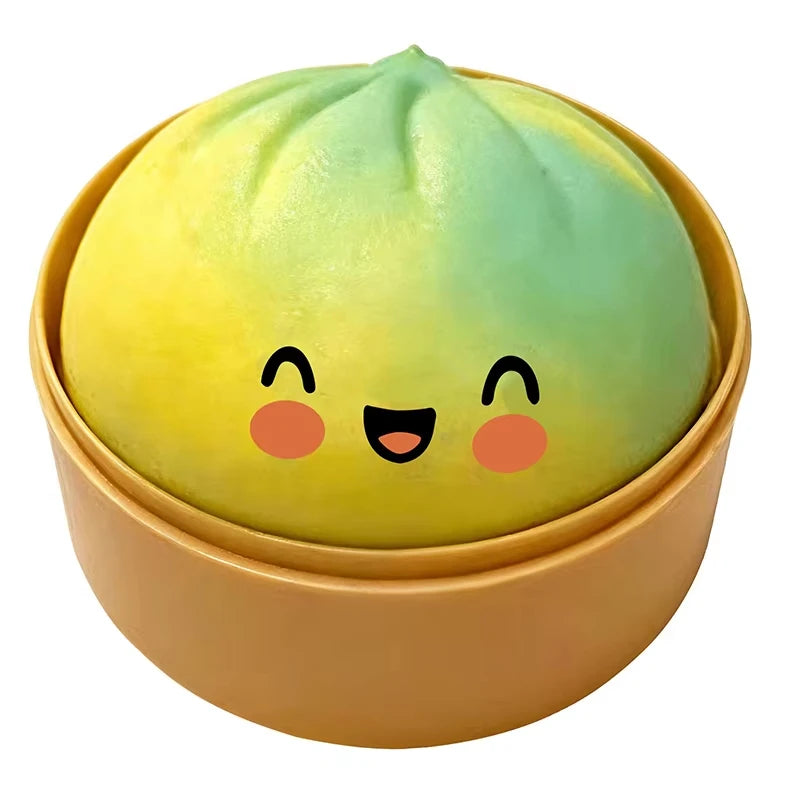 Simulation Dumpling Slow Rebound Stress Ball – Soft Squeeze Decompression Toy for Home, Office Decor & Birthday Gift for Kids & Adults