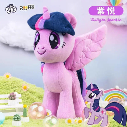 My Little Pony Plush Toys – Twilight Sparkle, Pinkie Pie, Rarity, Fluttershy, Applejack & Rainbow Dash Stuffed Dolls, Kids Xmas Gift