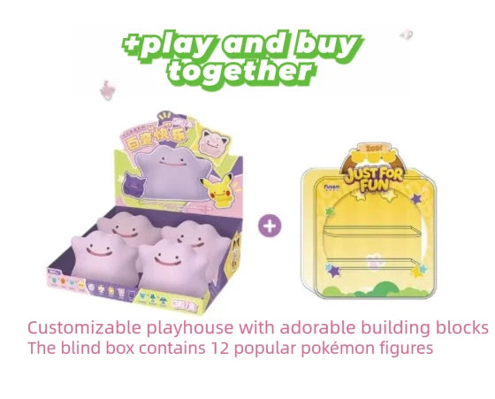 Funism Pokémon Palmsize Wonders Ditto Blind Box - Mini Anime Figure, Desktop Decoration and Collectible Gift