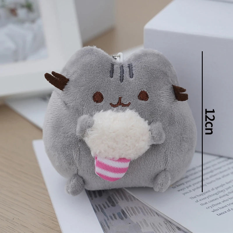 Pusheen Cat Bag Charm - Cute Kawaii Kitten Backpack Pendant, Couple Keychain Accessory, Birthday and Christmas Gift