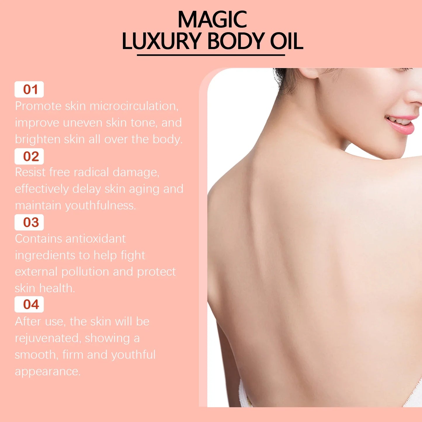 Body Firming & Lifting Oil – Moisturizing Skin Care for Sagging, Fine Lines & Brightening