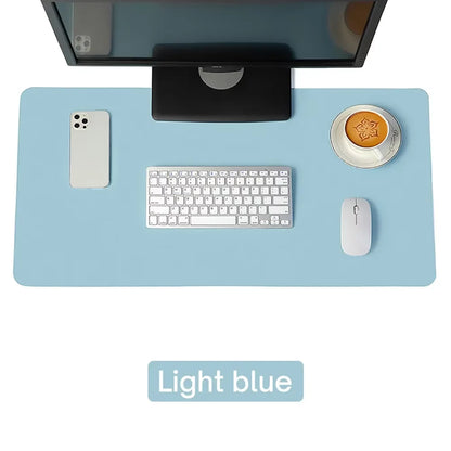 Large PU Leather Desk Protector Mat — Waterproof Non-Slip Mouse & Keyboard Pad