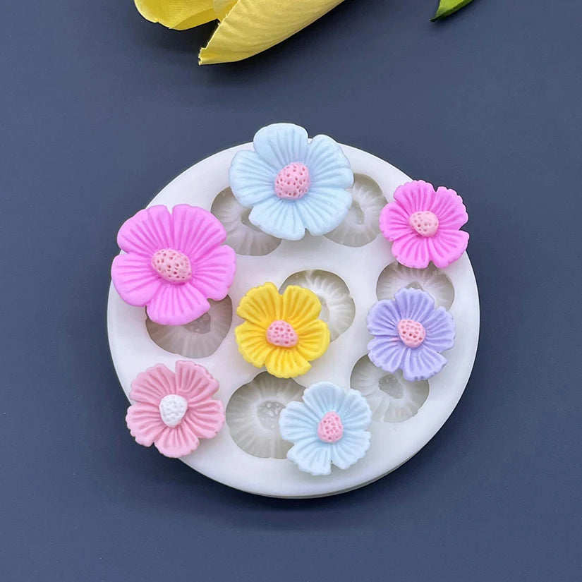 Flower Daisy Silicone Mold — Sugarcraft, Fondant & Cupcake Baking Tool for Cake Decoration