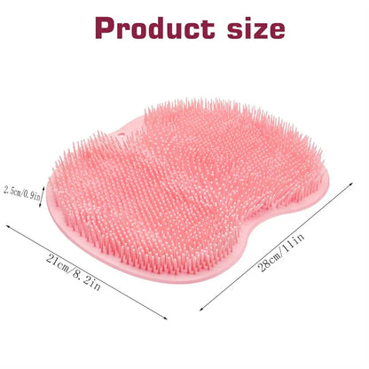 Shower Foot Scrubber Mat – Wall-Mounted Exfoliating Bath Wash Pad with Suction Cups, Back Washer for Men & Women