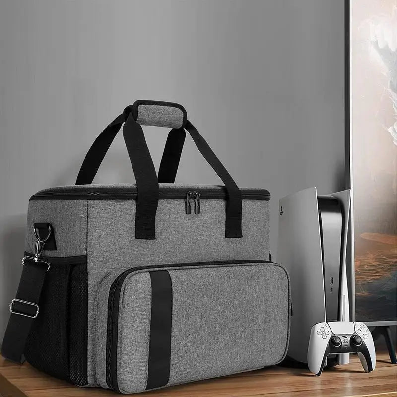 Carrying Bag for PS5/PS4/Xbox/Nintendo Switch – 15.6" Laptop & Game Console Storage Handbag