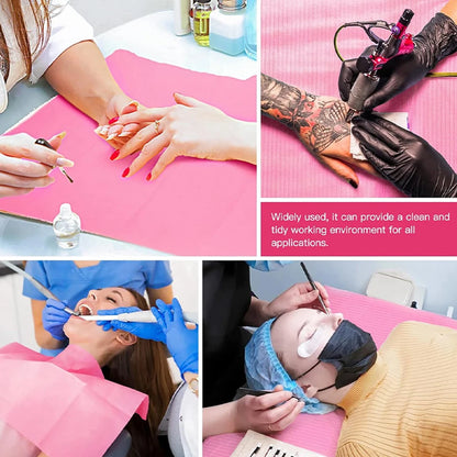 30/50/125PCS Disposable Tattoo & Nail Clean Pads – Waterproof Medical Paper Mats for Eyelash, Grafting & Beauty Tool Accessories