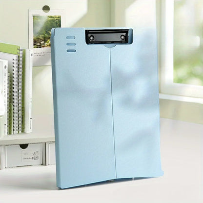 A4 Document Folder with Stand - Collapsible File Booklet & Vertical Writing Board Holder