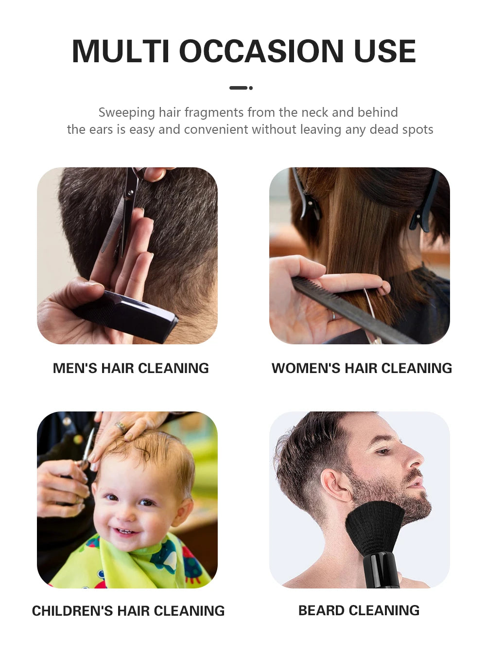 Hairdressing Soft Brush – Salon Cleaning Tool for Haircut, Barber, Home Hairbrush & Makeup Sweeping Brush