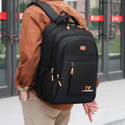 Men's Waterproof Backpack – Large Capacity Casual Laptop Bag with Adjustable Straps