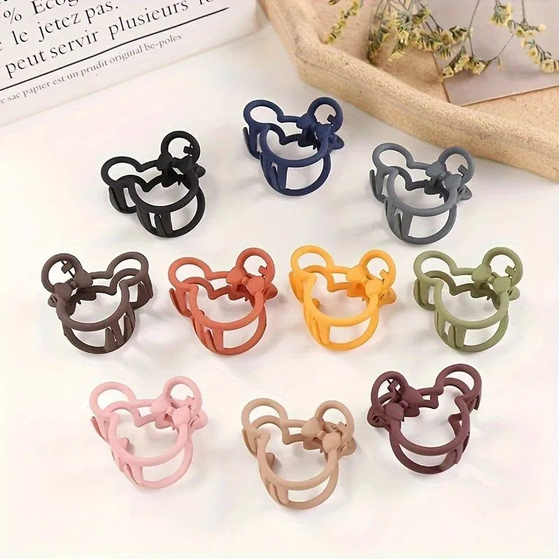 5/10PCS Mickey Ear Hair Clips - Hollow Geometric Cartoon Hair Accessories for Parties, Holidays & Gifts