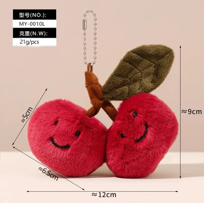 New Jelly Cherry Key Chain – Cute Bag Pendant & Doll Accessory for Girls and Women Holiday Gifts