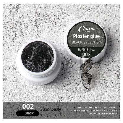 6 Colors 3D Sand Texture Gel Nail Polish Set – No Wipe Top Coat Needed UV Nail Art Lacquer with Plaster Effect Finish