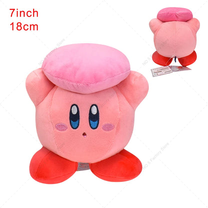 4 Styles Kirby Plush Doll – Pink, Yellow & Green Anime Stuffed Toy for Kids’ Christmas & Birthday Gifts