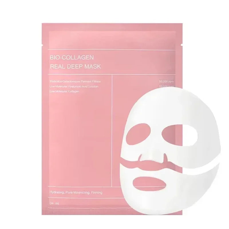 Bio Collagen Facial Mask – Deep Hydrating, Pore-Shrinking, Firming & Brightening Korean Skin Care