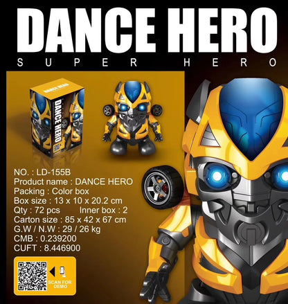 Marvel Iron Man Dance Action Figure – LED Light Singing Robot, Spiderman & Avengers Superhero Toy, Kid’s Christmas Gift