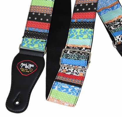 High-Quality Cotton Guitar Strap – Adjustable Length, 6.2cm Wide for Acoustic Guitar & Electric Bass