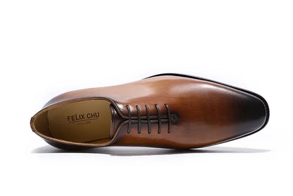 Designer Genuine Leather Men’s Wholecut Oxford Shoes – Luxury Black & Brown Dress Shoes for Business & Formal Wear