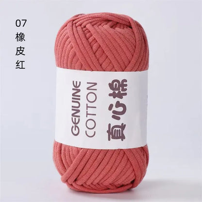 50g Genuine Cotton Yarn - Easy-to-Use Crochet Yarn for Beginners, Hand Knitting & DIY Projects (Scarves, Blankets, Hats, Clothes)