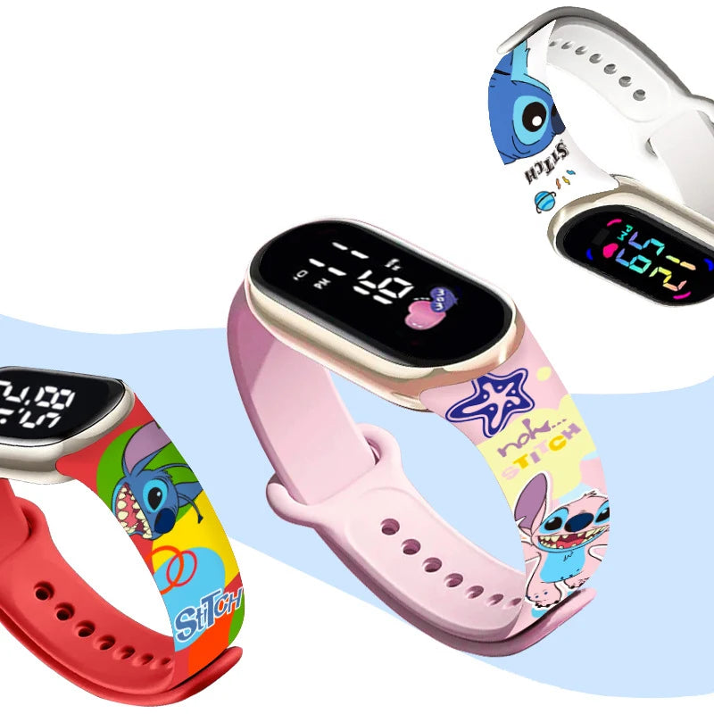 Stitch Children’s Watch - Girls’ Waterproof Sport Touch Screen Watch, Digital Clock Bracelet - Ideal Gift for Women