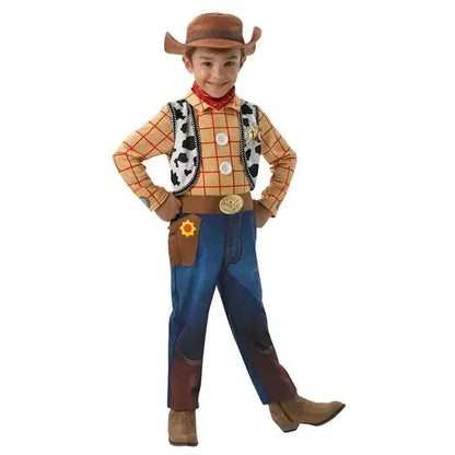 Woody Cowboy Cosplay Costume - Kids Cartoon Character Jumpsuit for Halloween & Parties