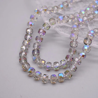 8mm Crystal Glass Beads Set - 30PCS Color Wheel Faceted Round Loose Beads for DIY Jewelry Making & Bracelets