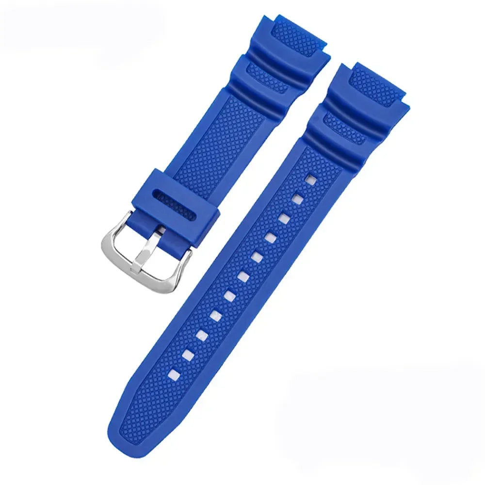 18mm Silicone Watch Strap for Casio G-Shock - Replacement Rubber Band for AE-1000W, AQ-S810W, SGW-400H, W-735H and Compatible Models