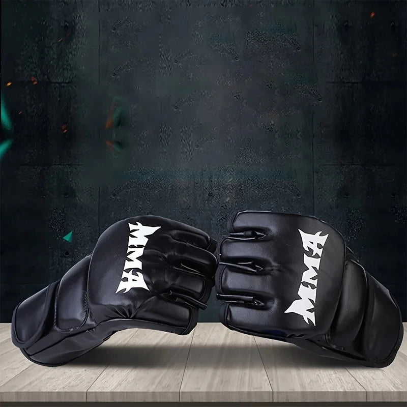 MMA Boxing Gloves - PU Training Gloves for Karate, Muay Thai, Sanda & Free Fight