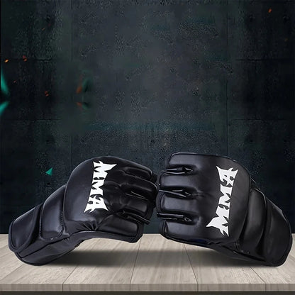 MMA Boxing Gloves - PU Training Gloves for Karate, Muay Thai, Sanda & Free Fight
