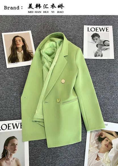 2023 Women's Elegant Single Button Blazer – Slim Fit Long Sleeve Office Jacket for Autumn & Winter