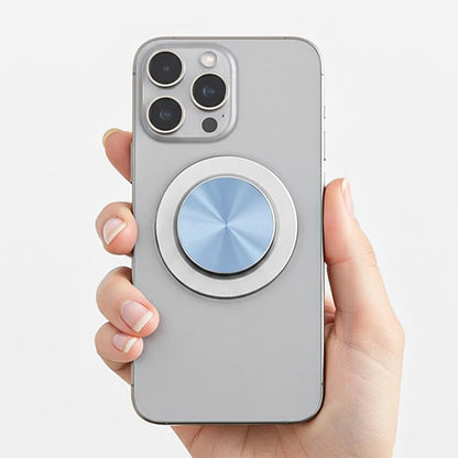 Luxury Metal CD-Pattern Magnetic Phone Grip - Expandable MagSafe Phone Holder and Stand for Smartphones and Kindle Devices