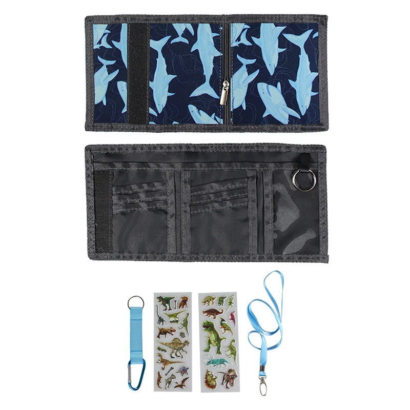 Kids Trifold Casual Wallet – Multifunctional Youth Wallet with Zipper Coin Pocket & Card Holders, Perfect Gift for Children