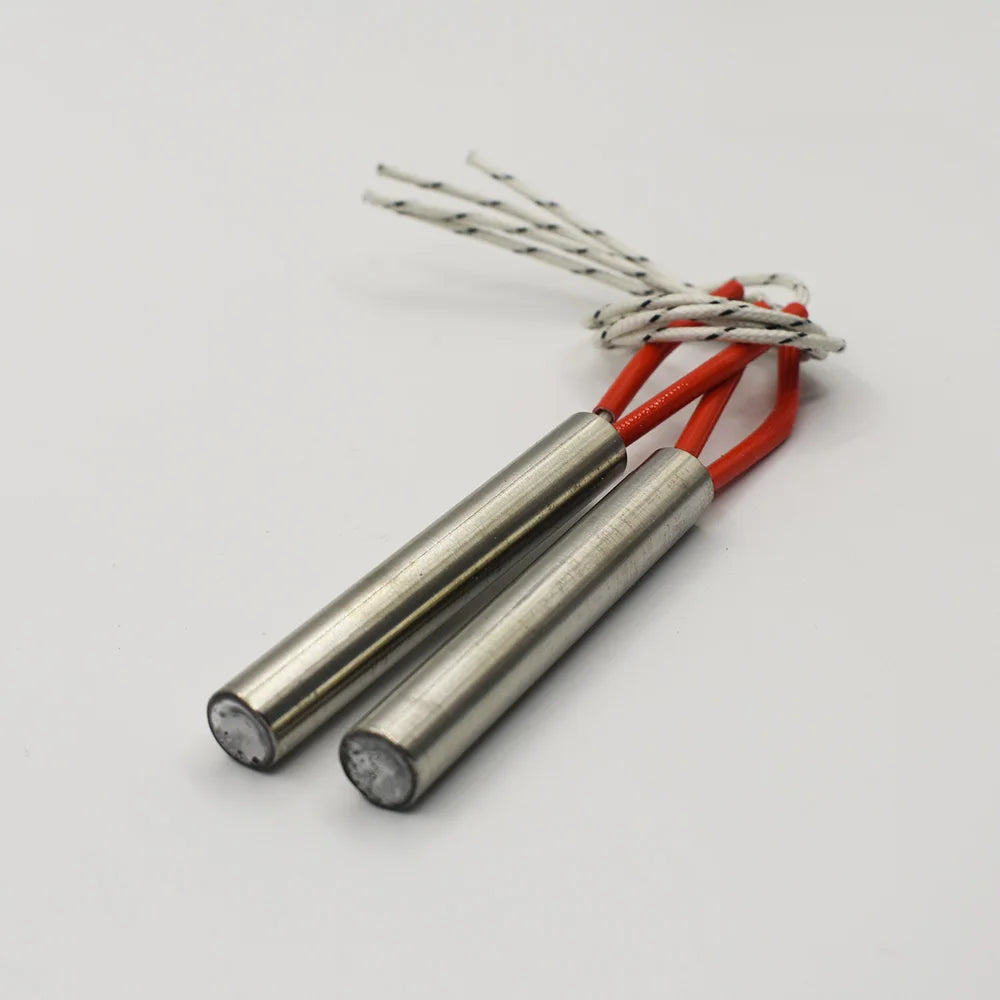 5pcs 220V Cartridge Heater Set - 10mm Stainless Steel Tubular Heating Elements for Industrial Use