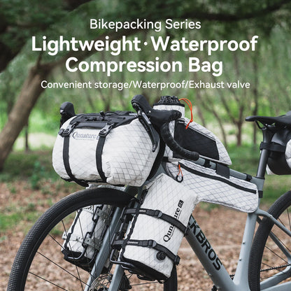 Qunature Bikepacking Bike Bag - Fully Waterproof MTB & Road Bicycle Rack Storage Bag