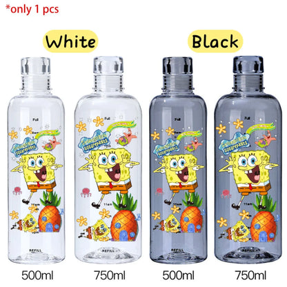 SpongeBob Graduated Water Cup - 500ml/750ml BPA-Free Plastic Bottle