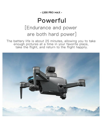 L200 PRO MAX Drone – GPS, Brushless Motor, 4K HD Camera, 2-Axis Gimbal, 360° Obstacle Avoidance FPV RC Quadcopter
