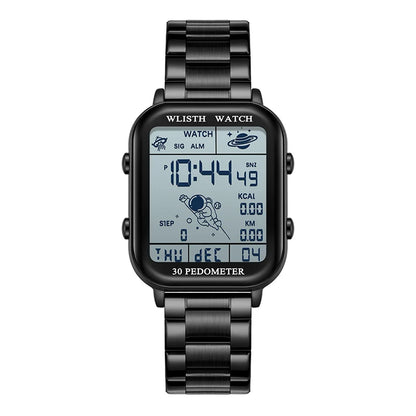 Men’s Digital Sports Watch - Stopwatch, Countdown Timer, Calendar & Pedometer Wristwatch