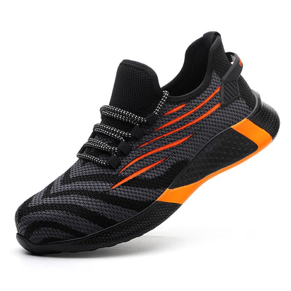 Men’s Safety Work Shoes – Lightweight Indestructible Sneakers with Anti-Puncture Protection, Durable Work Boots for Industrial & Construction Use