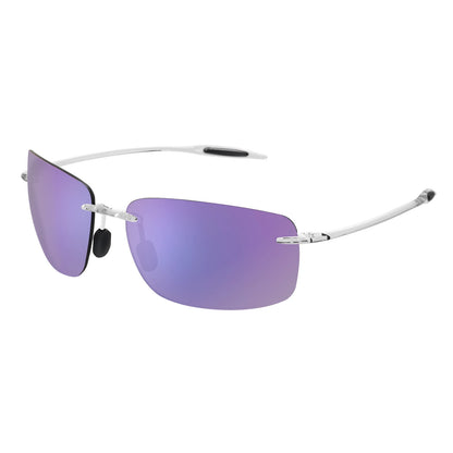 JULI Polarized Classic Sports Rimless Sunglasses – Ultralight Rectangle Frame for Men, Ideal for Fishing, Driving, UV400 Protection, Model MJ8009