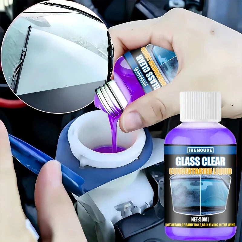 Concentrated Windshield Glass Cleaner - 1:100 Car Wiper Fluid for Water Stains, Tar & Oxidation Removal