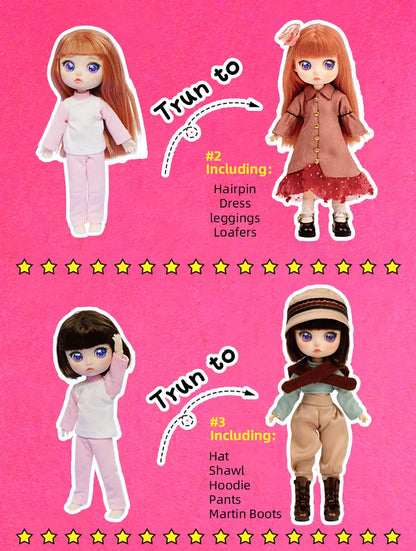 Lady Doolli 1/12 BJD Dolls Blind Box – 15cm Ob11 Mystery Anime Figure Toy, Kawaii Designer Gift