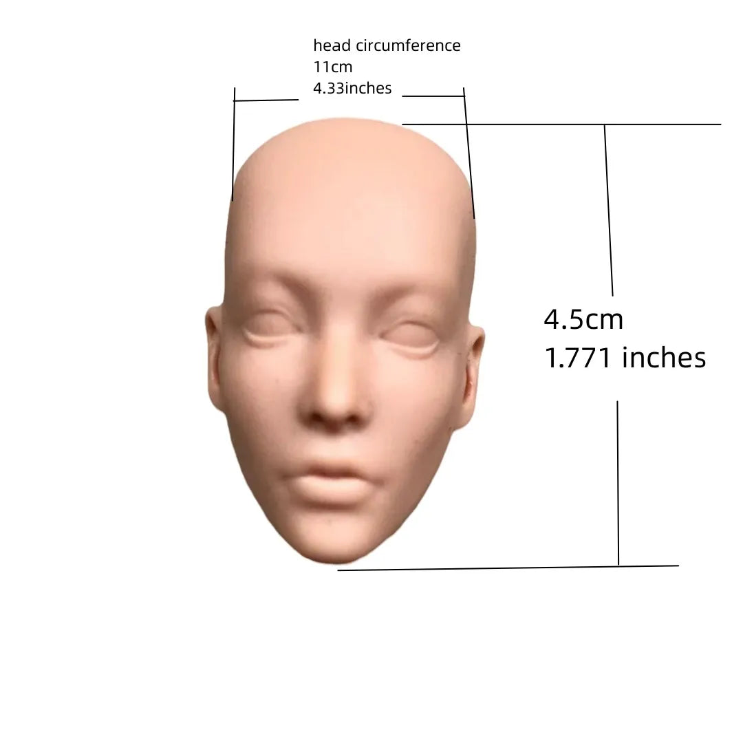 Poppy Blank Face Doll Heads — 1/6 DIY Crafting Parts in Super White, Coffee, Pink & Beige Skin for Doll Making