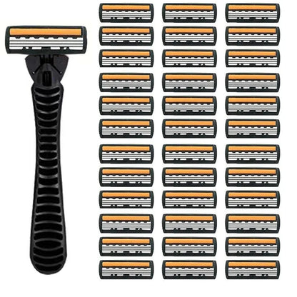 3-Layer Stainless Steel Manual Razor for Men – Washable Travel & Home Shaver for Daily Face Care